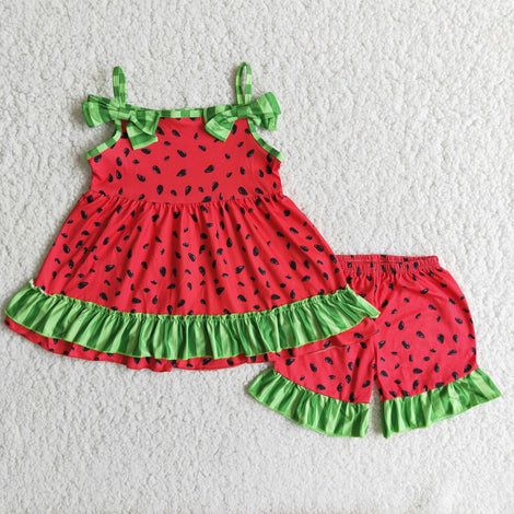 Girls Short Sleeve and Shorts Sets