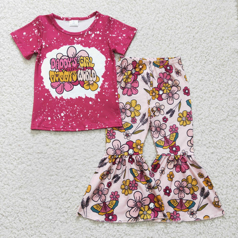 Girls Short Sleeve and Bell Bottoms Sets