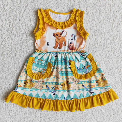 E13-5 Baby Girls Sleeveless Ruffles Dress