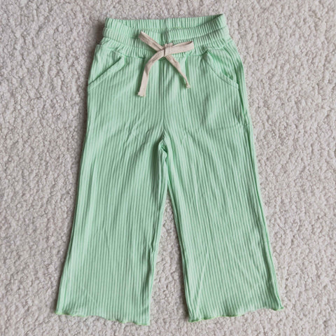 E14-4 Cotton Mint Green Long Pocket pants