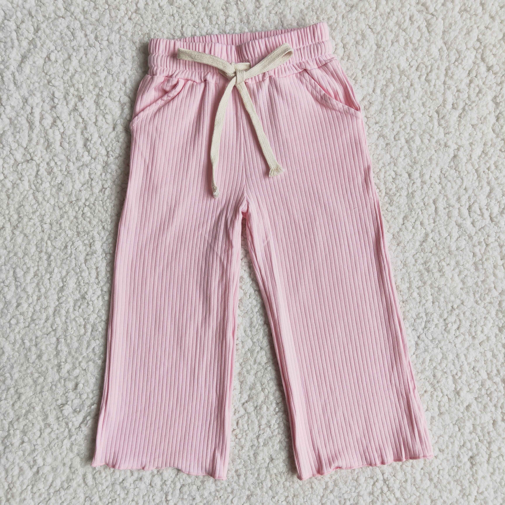 E14-13 Cotton Pink Long Pocket pants