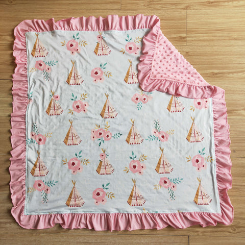 6 A30-5 Baby Girls Flower Blanket