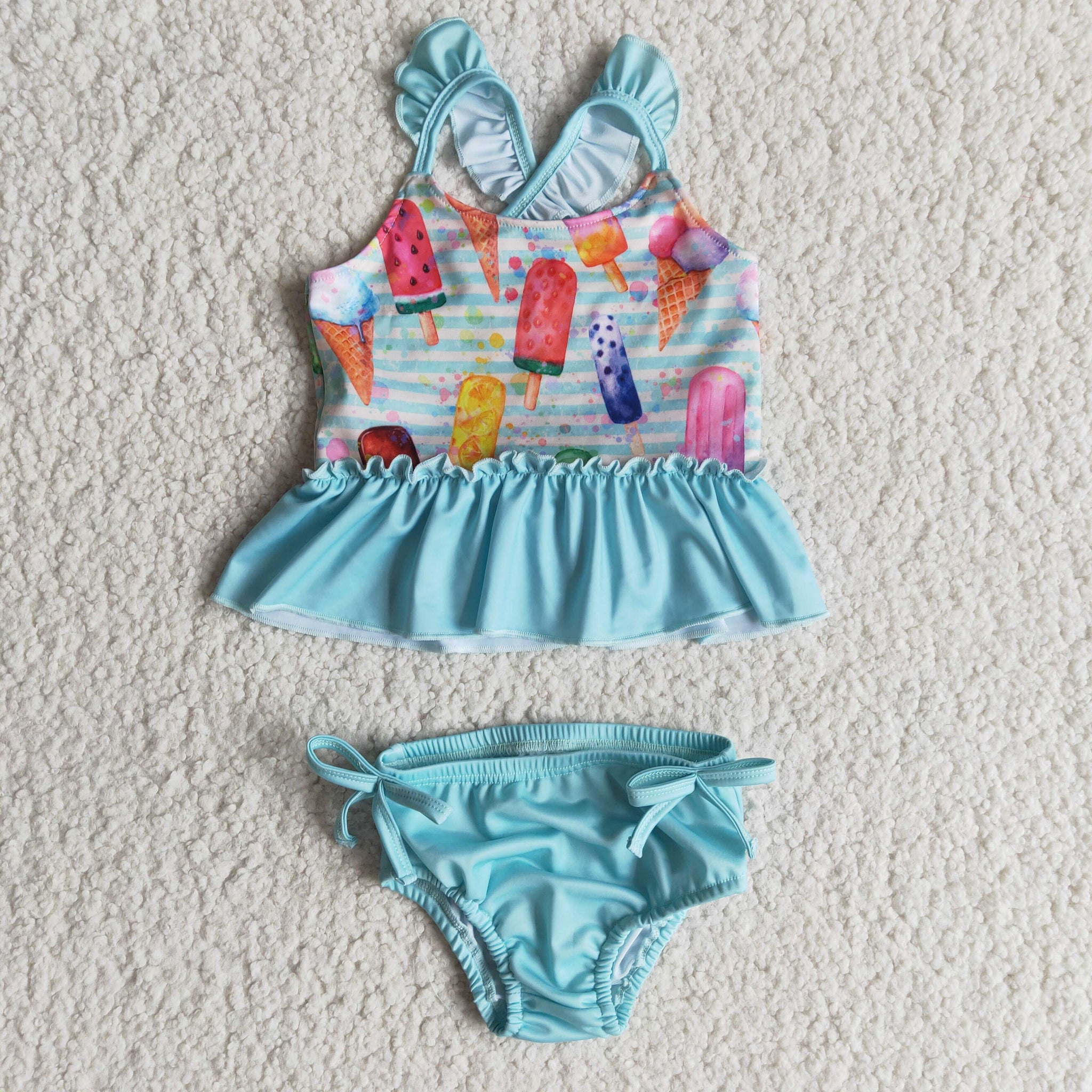 B2-4 Girls Summer Ice cream Swimsuit Sets