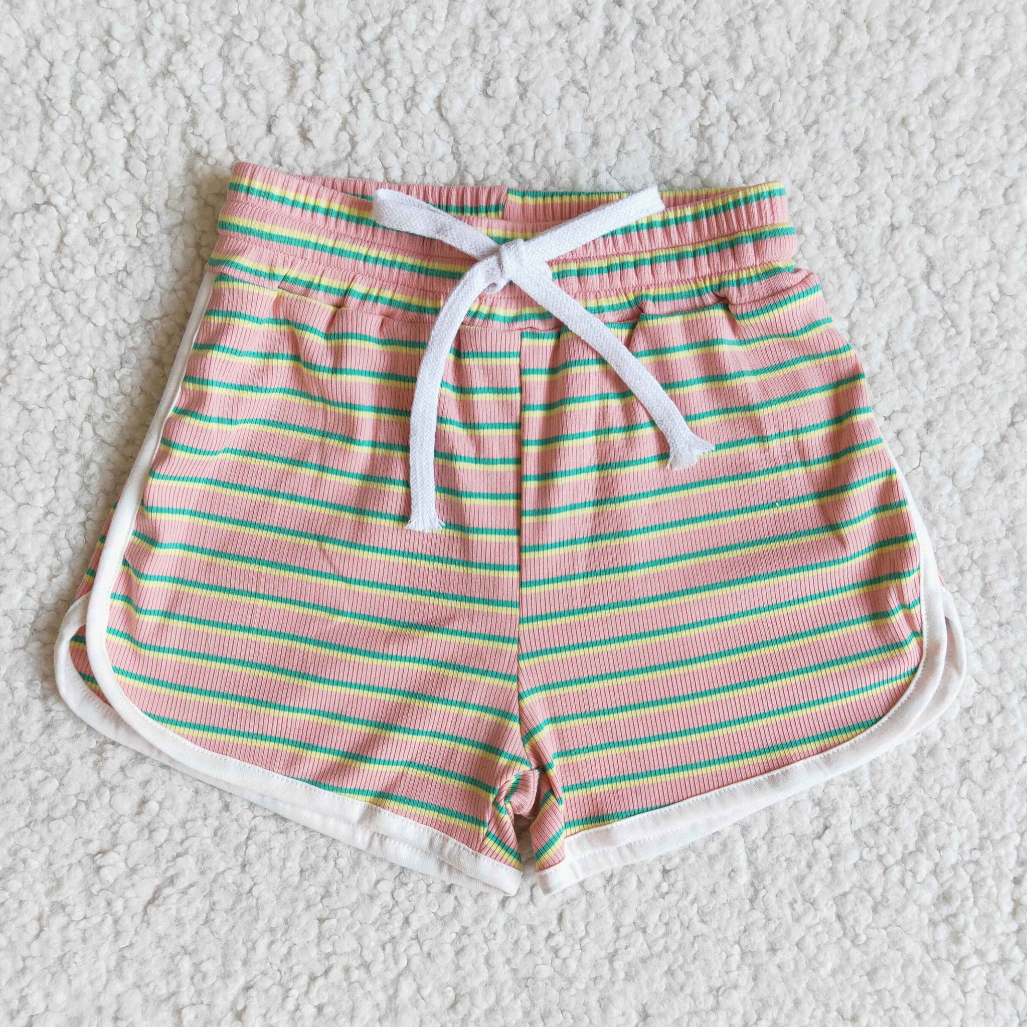 B0-29 Baby Girls Stripe Shorts Pants