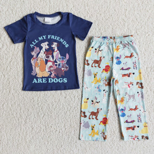 E11-12 Baby Boys Short Sleeve and Long Pants Sets