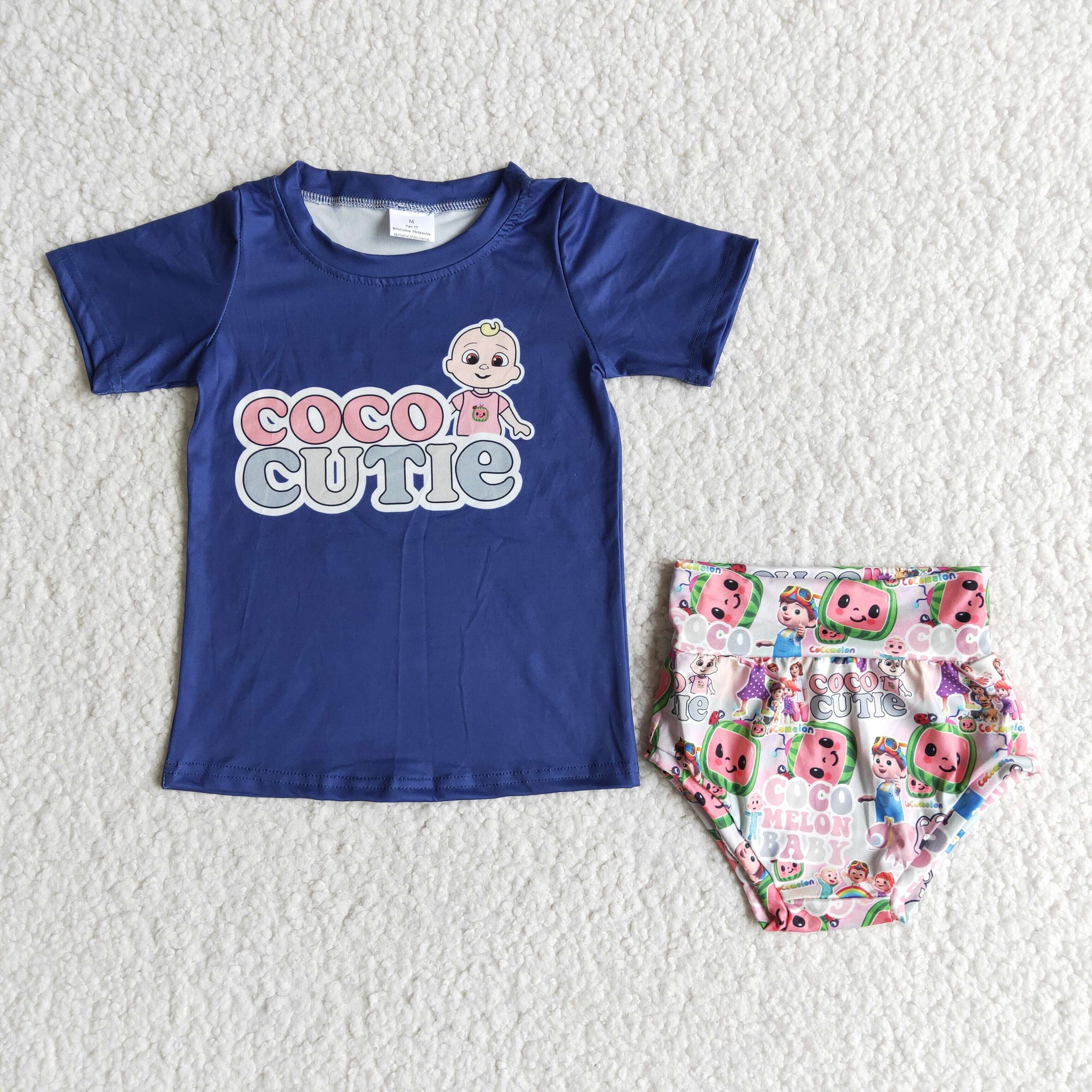 E7-13 Newborn Infant Baby Girls Bummies Sets