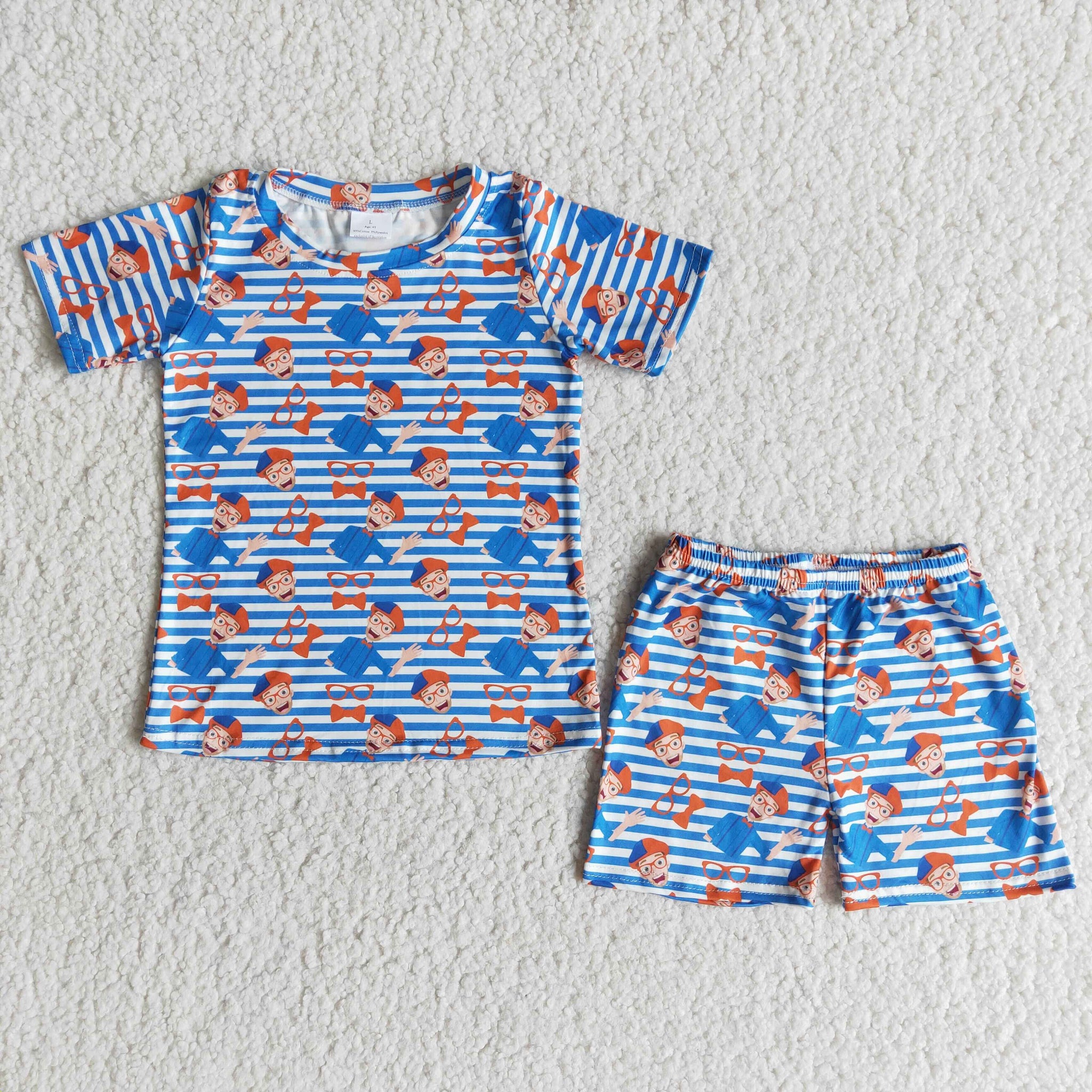 E12-13 Baby Boys Short Sleeve Summer Shorts Sets