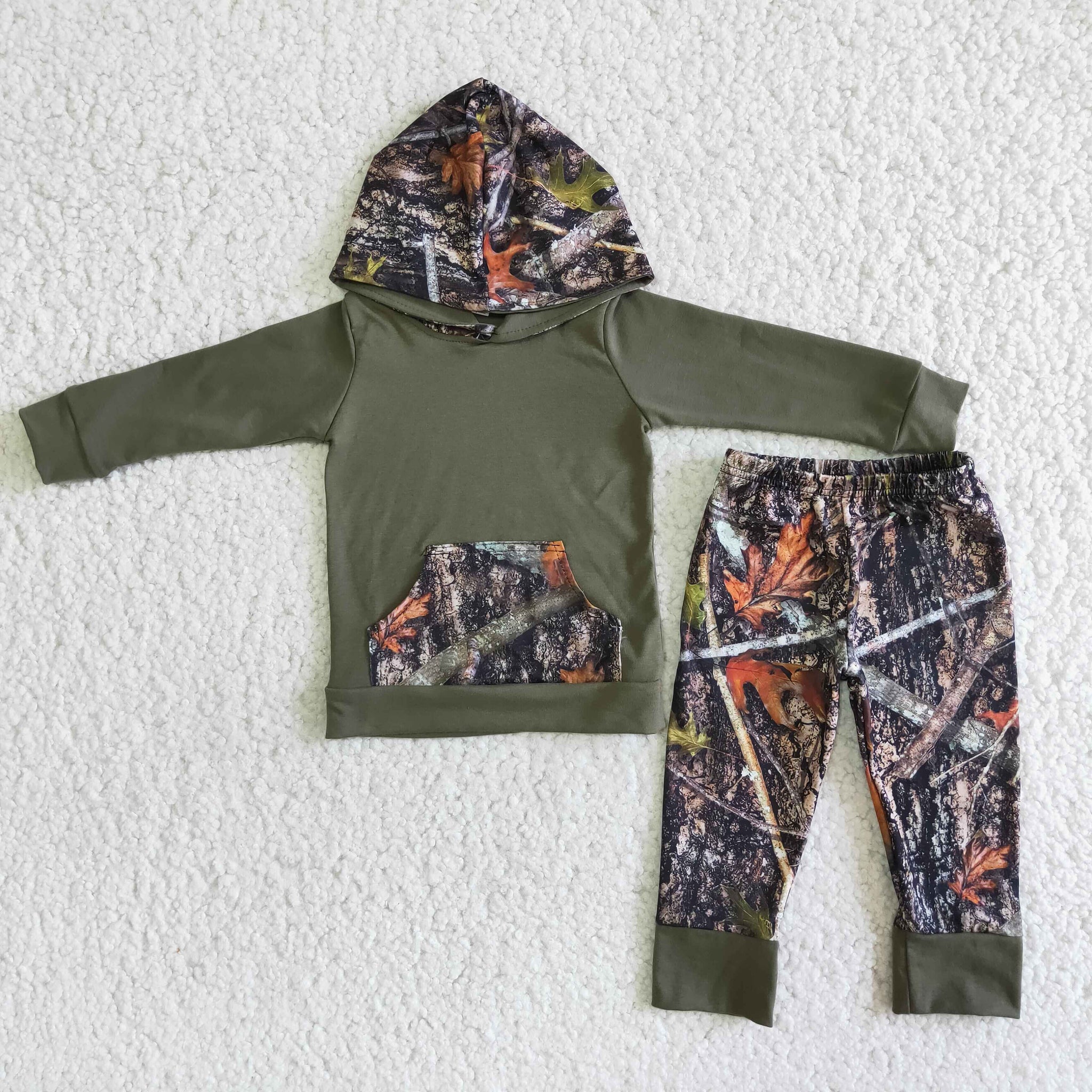 Camouflage Suit Baby Boys Hoodies Long Sleeve Sets Hunting Outdoors Camping Outfits