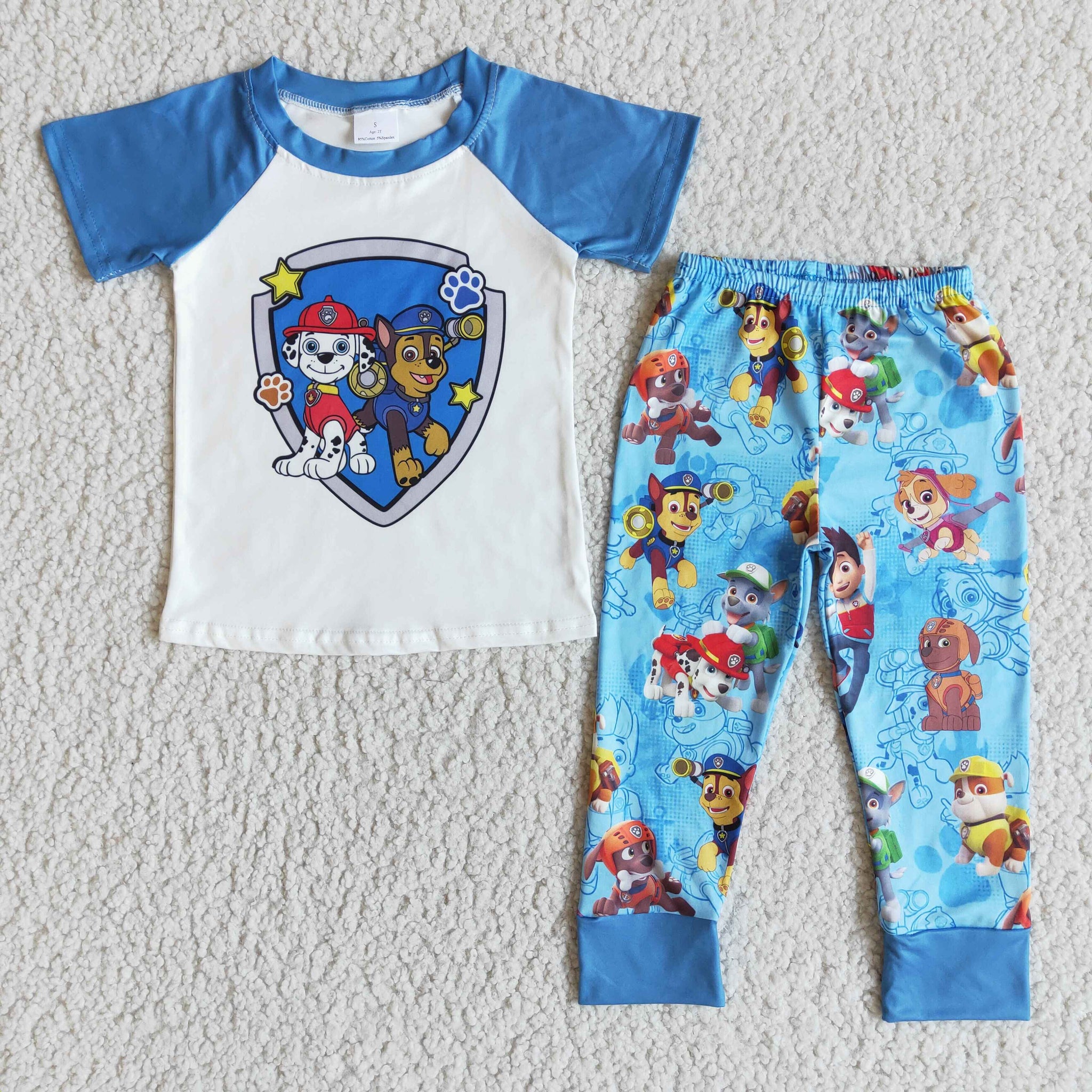 Children Short Sleeve Pajamas Sets Sleepwear