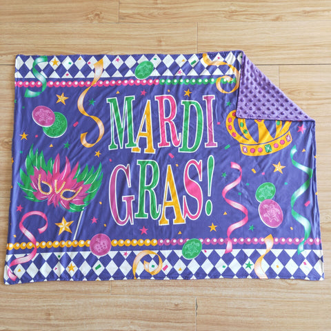 6 B6-19 Mardi Gras Blanket