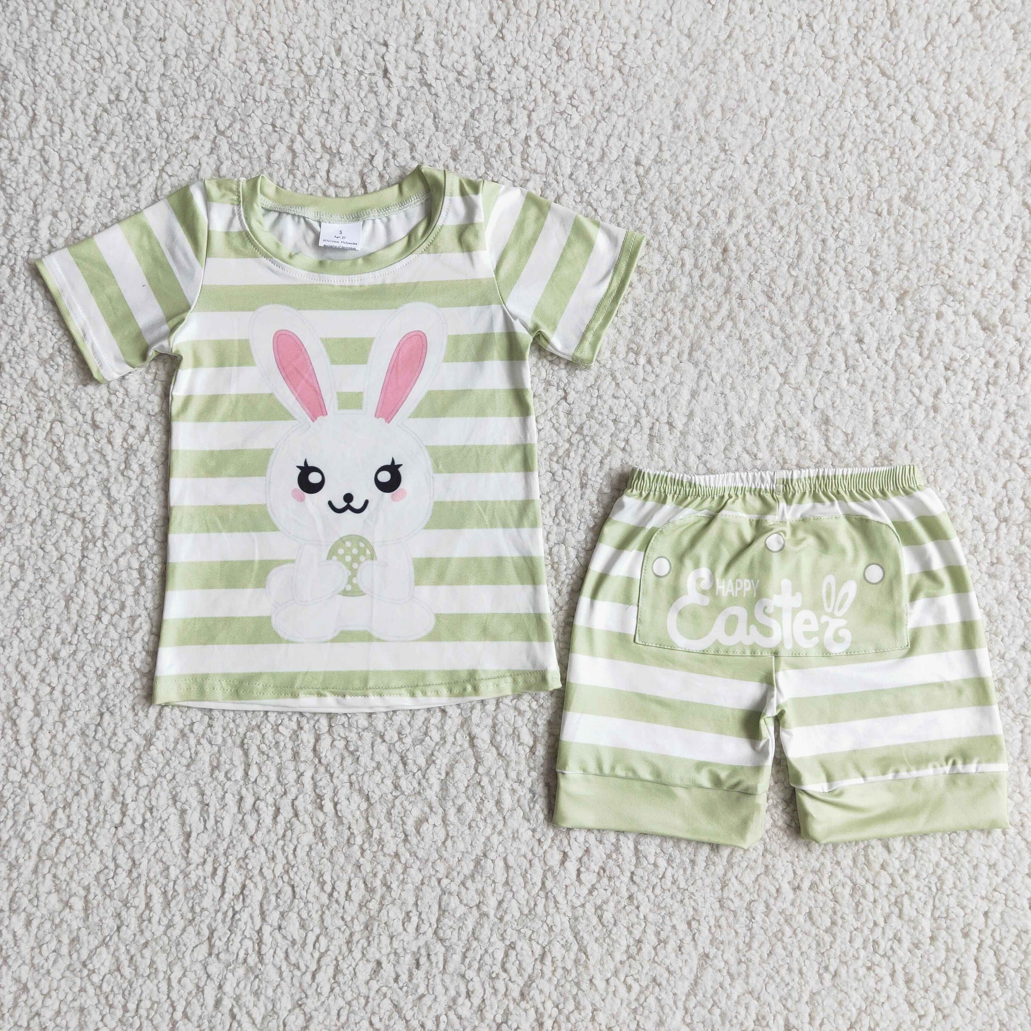 E5-12 Easter Bunny Shorts Sets Summer Pajamas