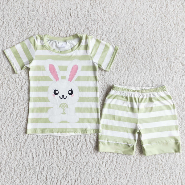 E5-12 Easter Bunny Shorts Sets Summer Pajamas