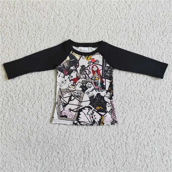 6 A30-21-1 Boy Black Long Sleeve Top