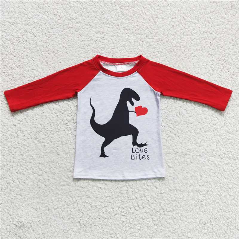 6 B12-7 Valentine's Day Long Sleeve Boys Shirt