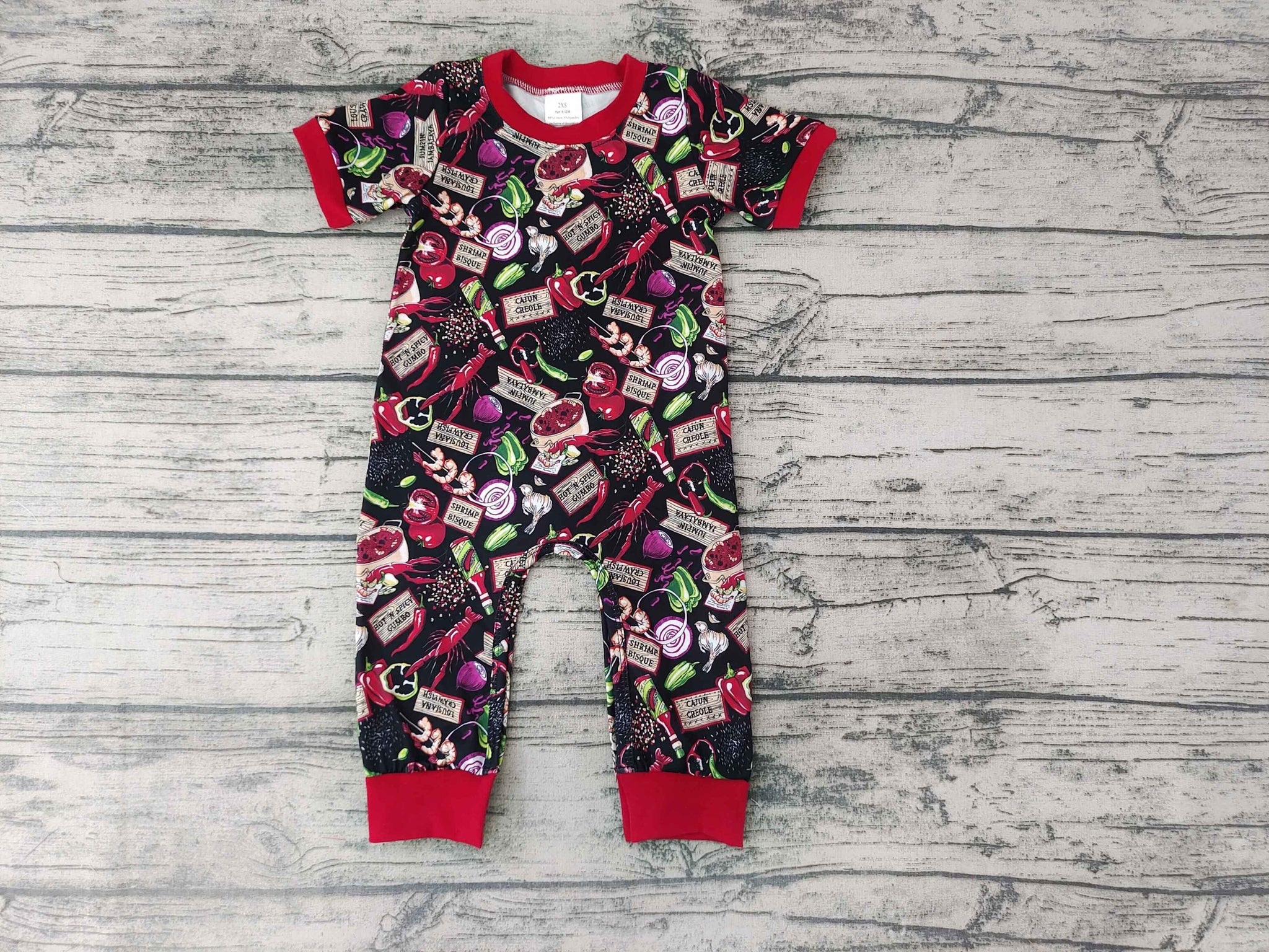 SR0206 Boys Crayfish Onion Short Sleeve Romper