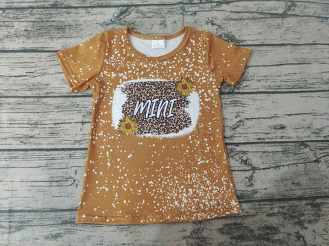 GT0098 Baby Girls Clothes Yellow Short Sleeve Top