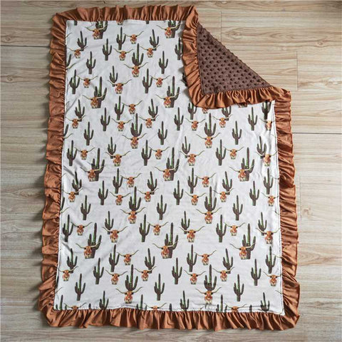 6 B13-26 Cactus Bull Baby Blanket