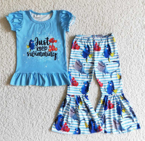 GSPO0147 girl shark blue suit