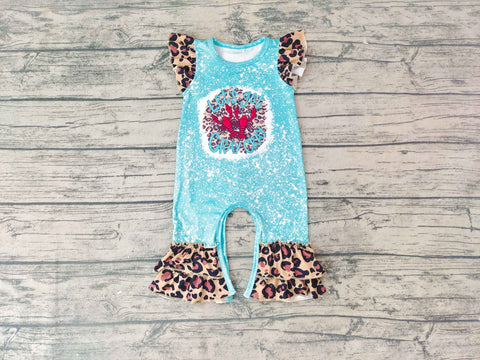 SR0151 Baby Girls Crayfish Blue Flying Sleeve Romber