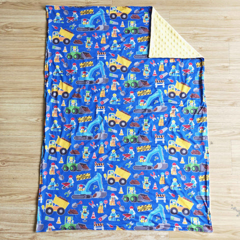 6 A17-16 Excavator Baby Blanket