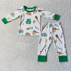 Baby Boys Fishing Gear Long Sleeve Pajamas Sets Sleepwear
