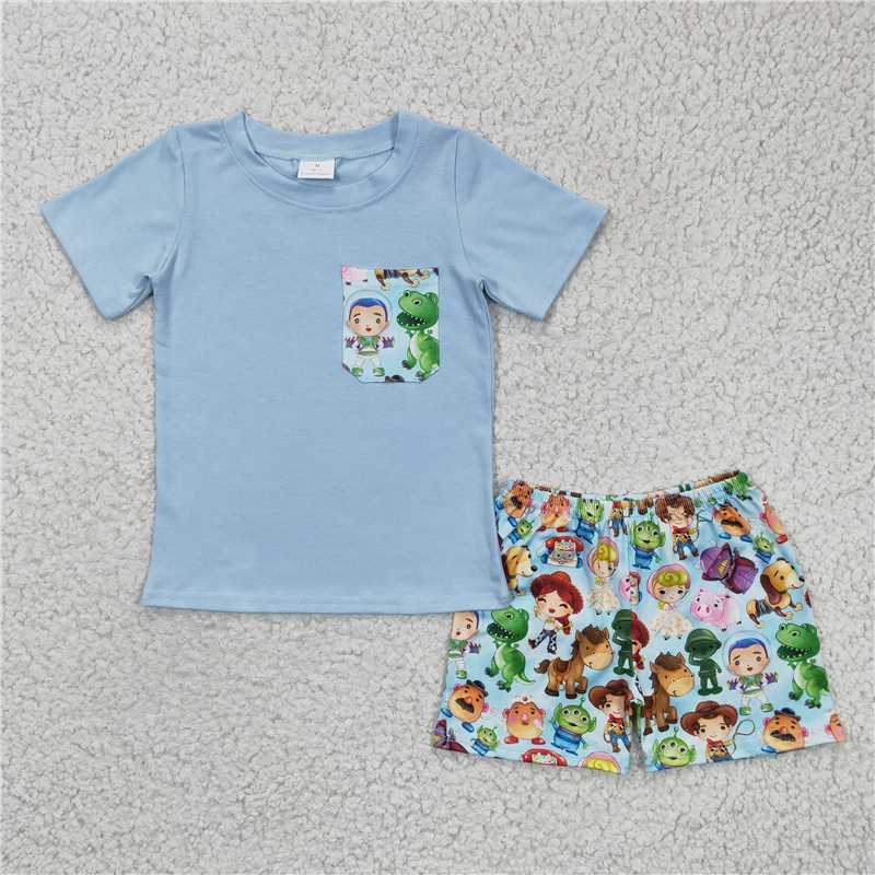 C14-24  Light Blue Doll Pocket Boy Set
