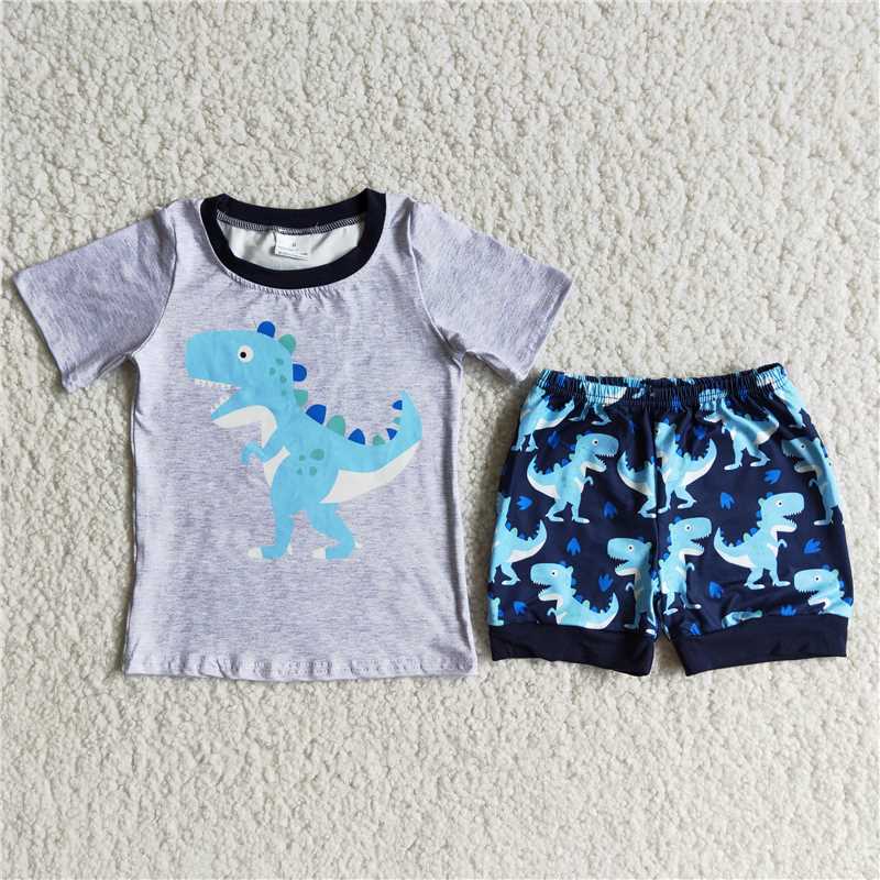 D9-15  Gray Dinosaur Boy Suit