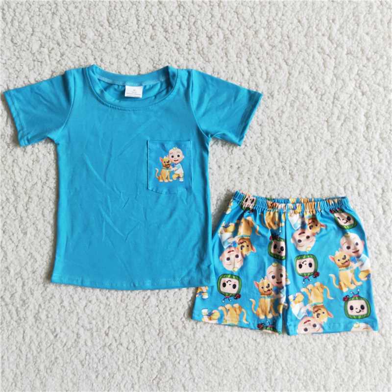 D9-26   Blue Pocket Dog Boy Suit