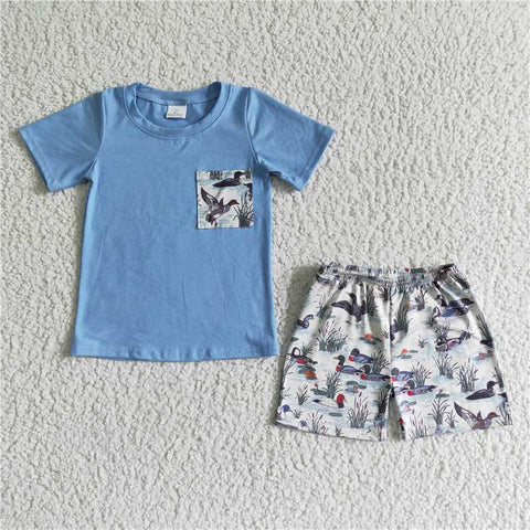 E8-15  Blue Short Sleeve Top Paddy Shorts
