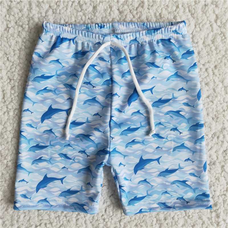 E9-16 boy cartoon swimming trunks