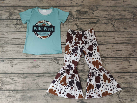 GSPO0291 Baby  Short Sleeve and Bell Bottoms Pants Sets