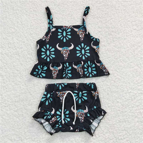 GSSO0182  Girls Tau Gem Tank Top Brief Set