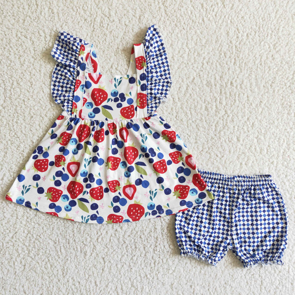 C3-27 Baby Girls Pearl Sleeve Shorts Sets
