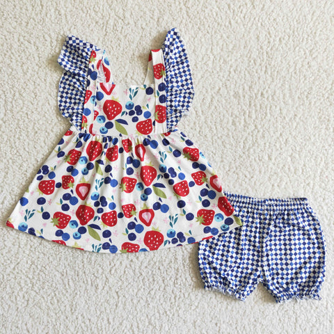 C3-27 Baby Girls Pearl Sleeve Shorts Sets
