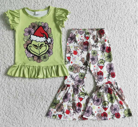 GSPO0179 kids girl grinch suit