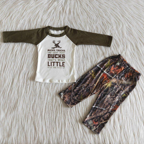 Camouflage Suit Baby Boys Long Sleeve Sets Hunting Outdoors Camping Outfits
