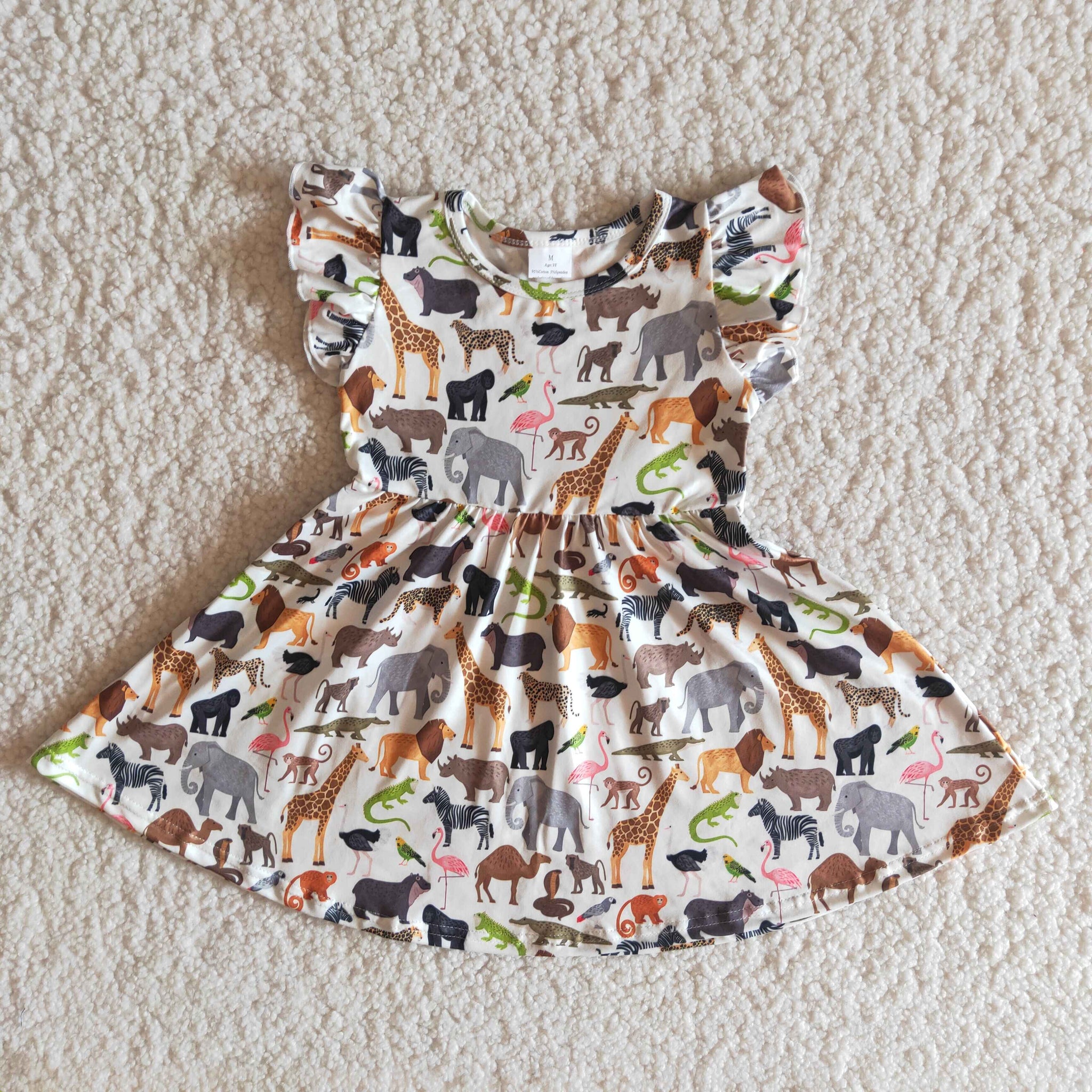B11-10 Baby Girls Pearl Sleeve Dress
