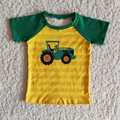 B11-3 Tractor Short Sleeve Boys Shirt