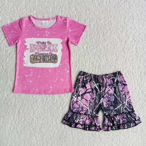 C16-17 Baby Girls Short Sleeve Shorts Sets Summer Outfits