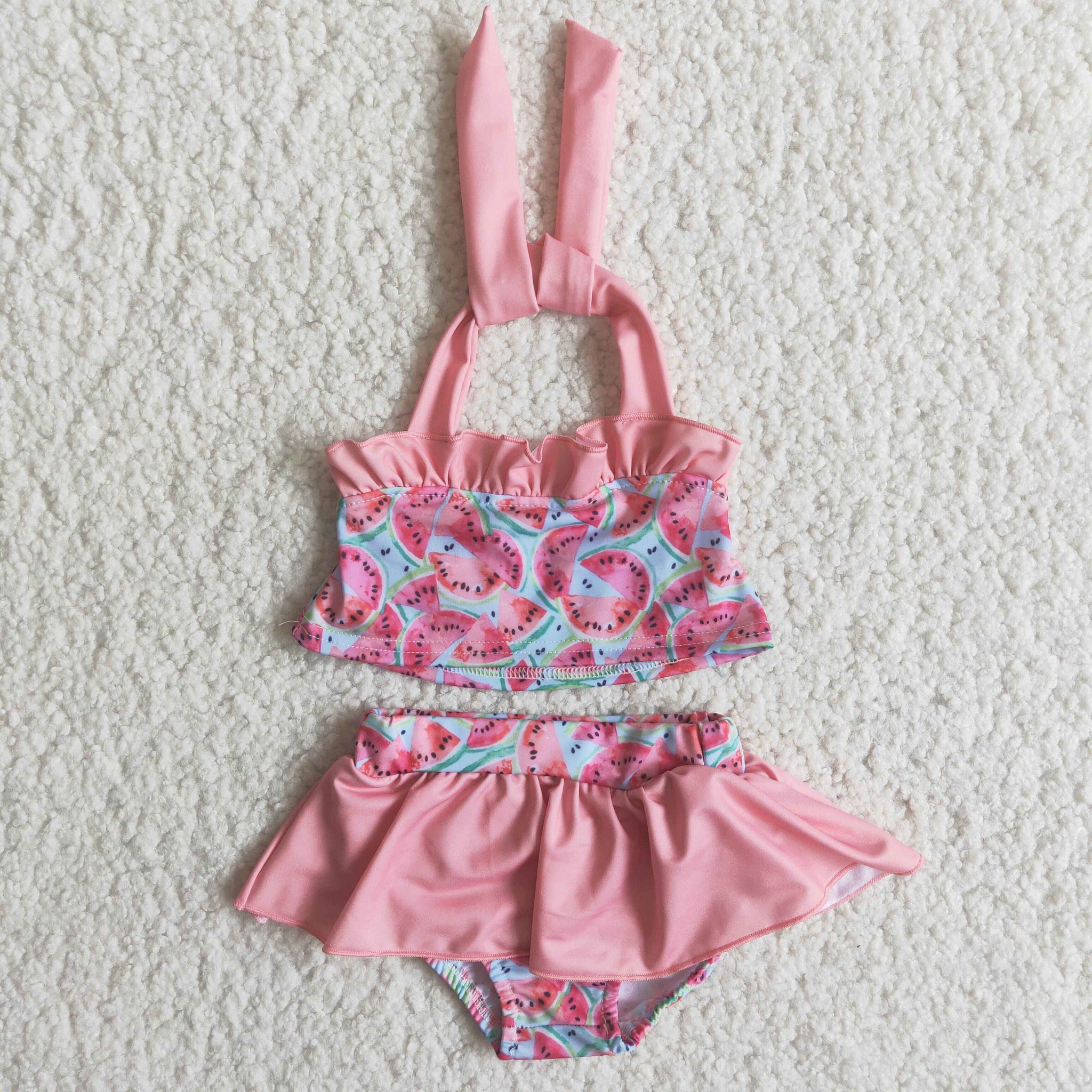 B5-12-1 Watermelon Girls Swimsuit Sets