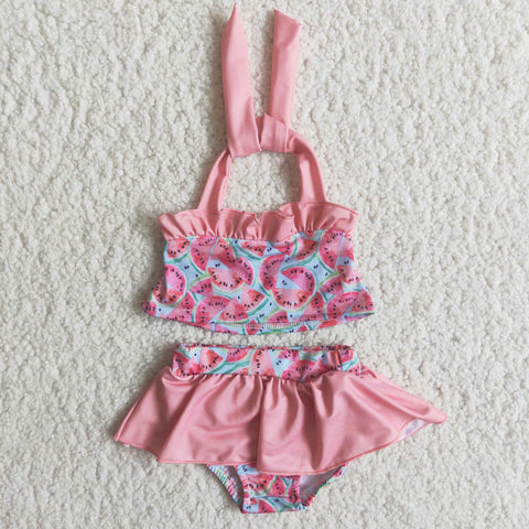 B5-12-1 Watermelon Girls Swimsuit Sets