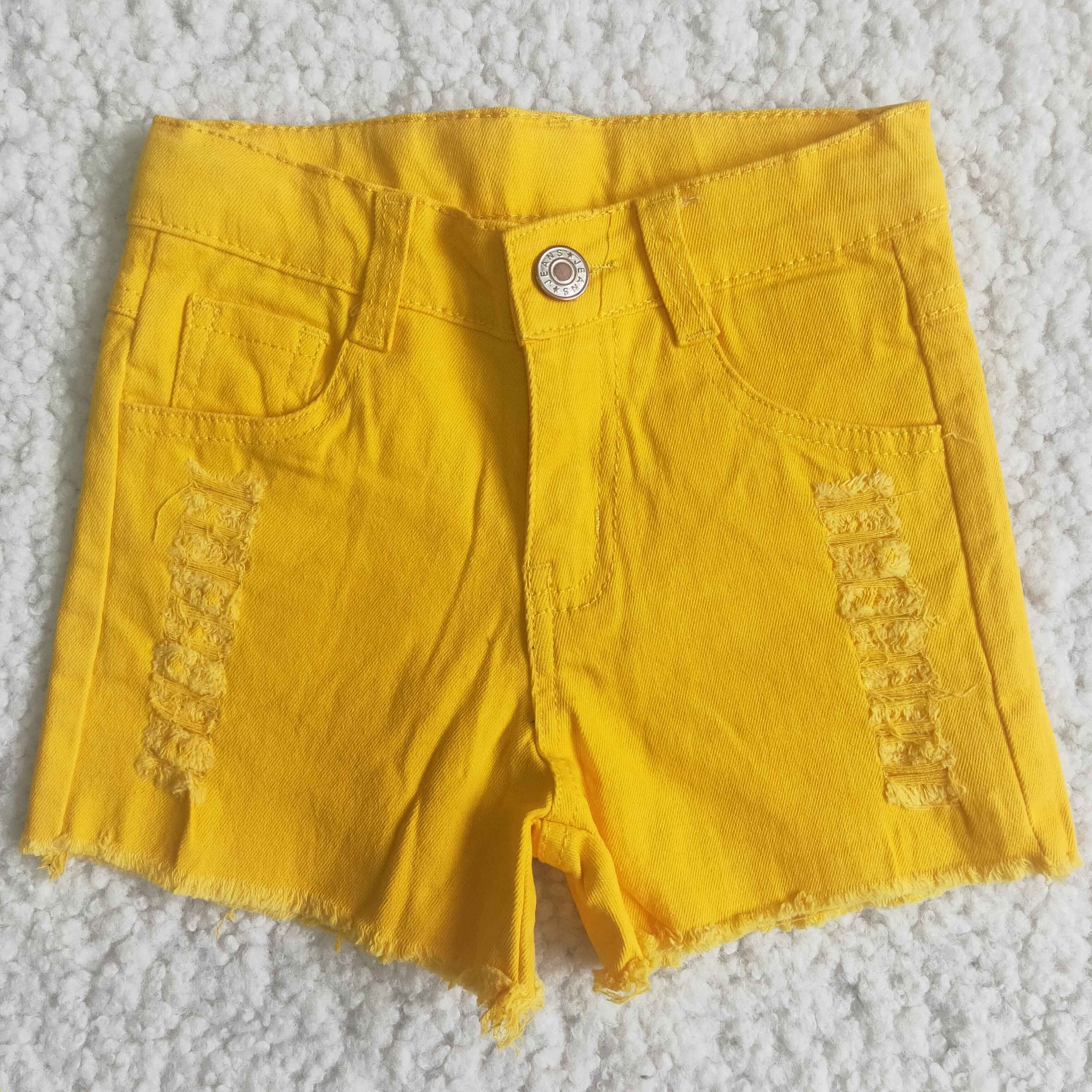A11-12 Yellow Jeans Shorts Pants