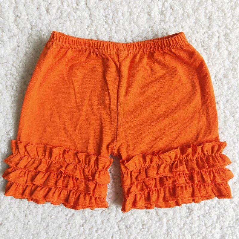 C16-5 Orange Ruffles Shorts Pants