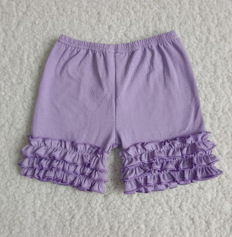 C14-5 Purple Ruffles Shorts Pants