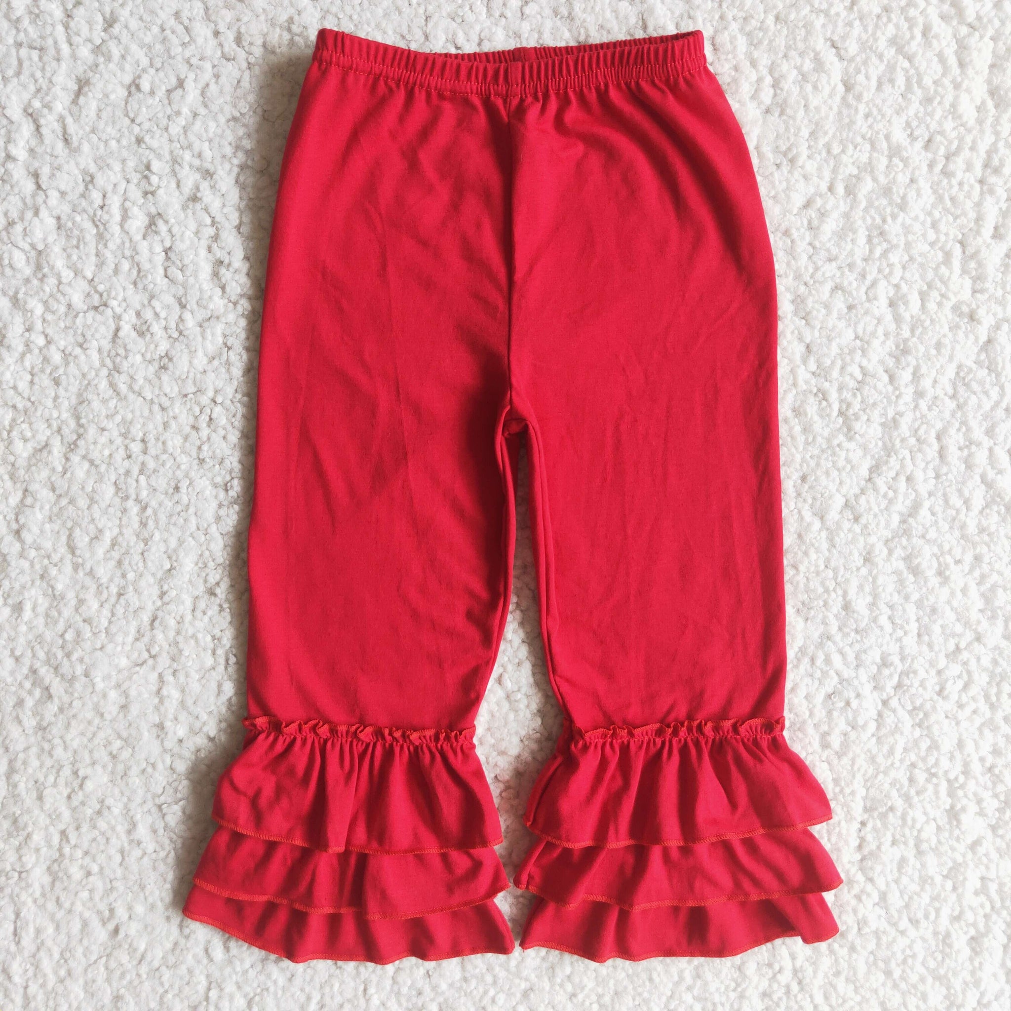 A14-23 Red Long Ruffles Bottoms