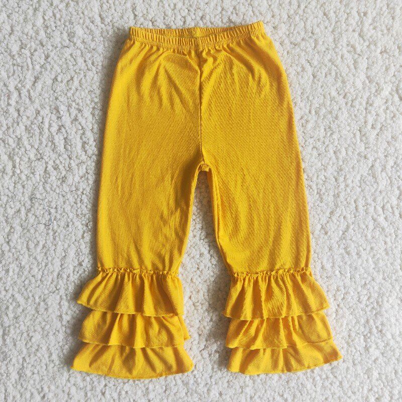 D10-19 Yellow Long Ruffles Bottoms