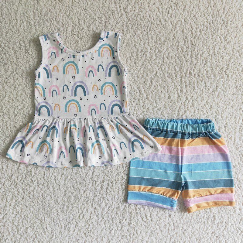 GSSO0011 rainbow baby girl sets