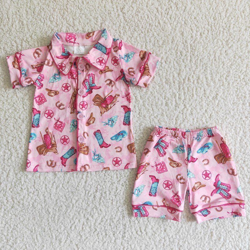 GSSO0021 pink  girls summer  pajamas