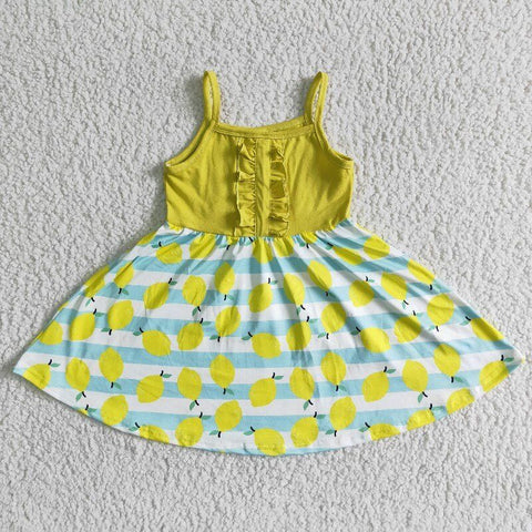 A13-2 Lemon summer  baby girls dress