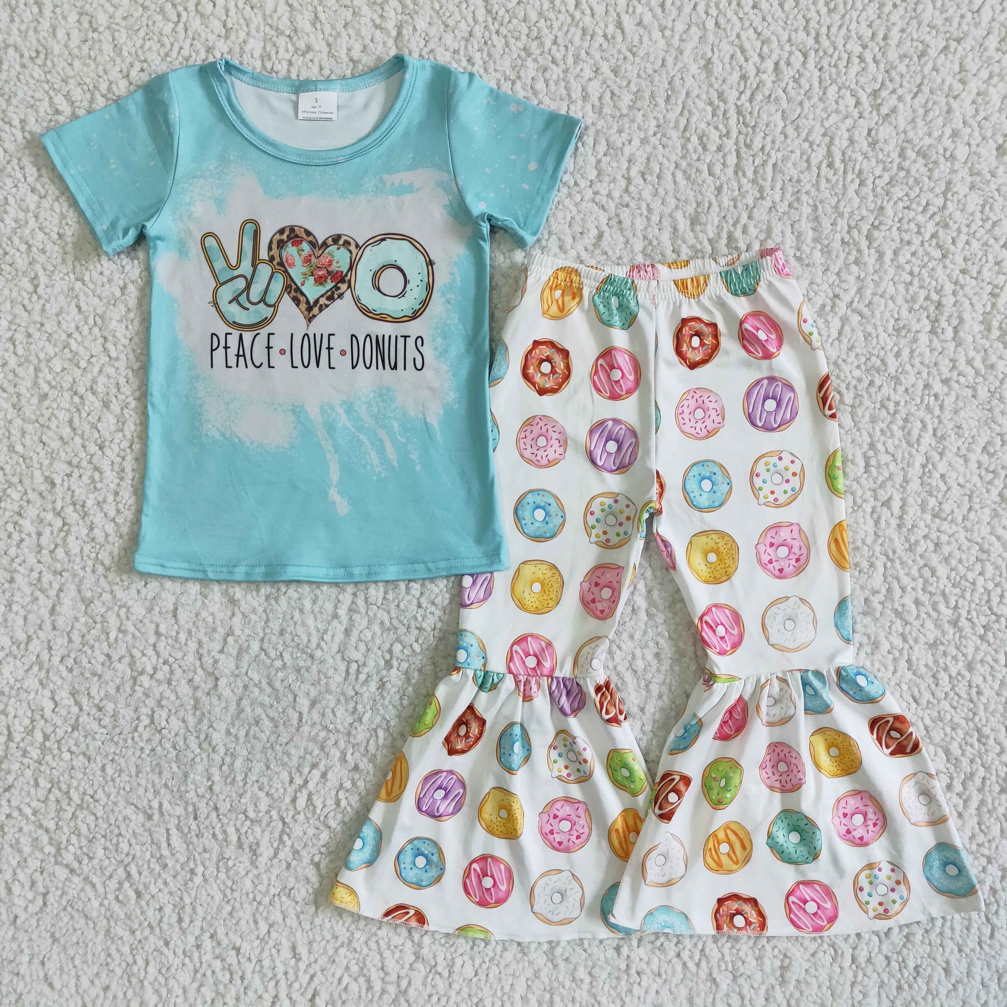 A14-4 Baby Donut Short Sleeve and Bell Bottoms Pants Sets